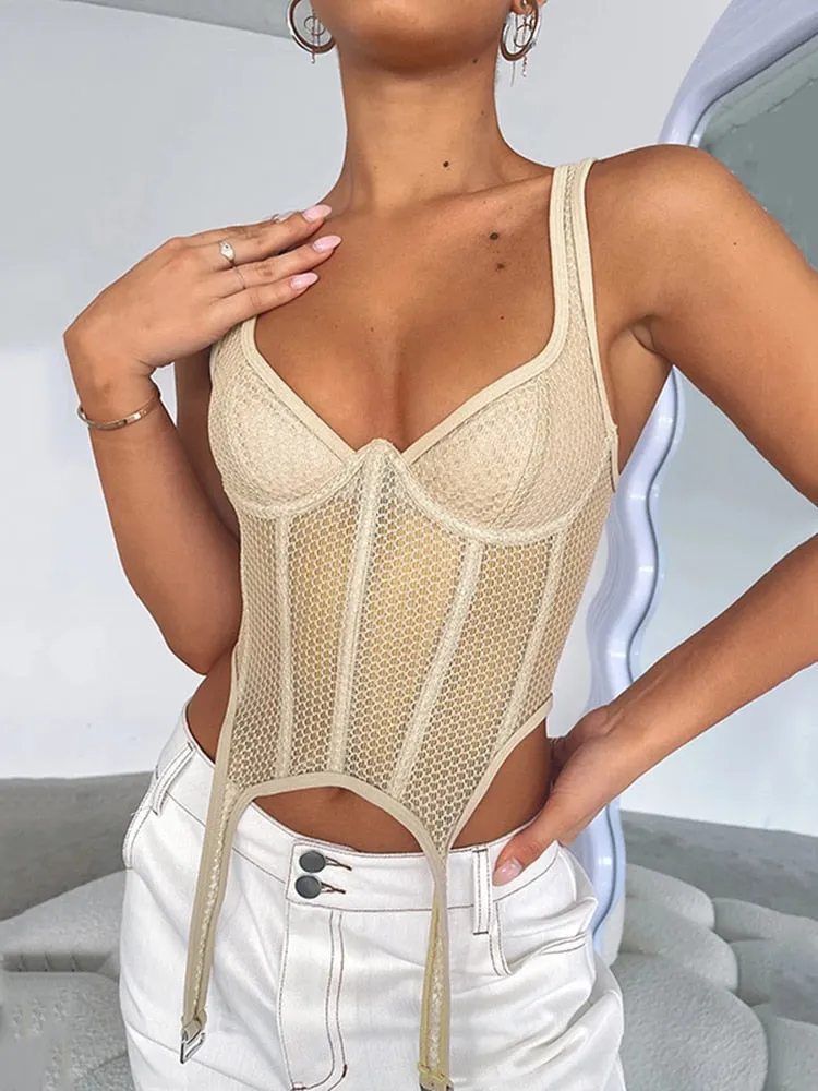 #PB Sleeveless Corset Crop Top
