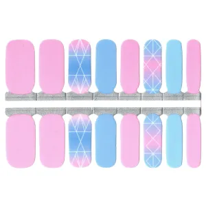 Pink and Blue Ombre Gradient Geometry Triangle Accents