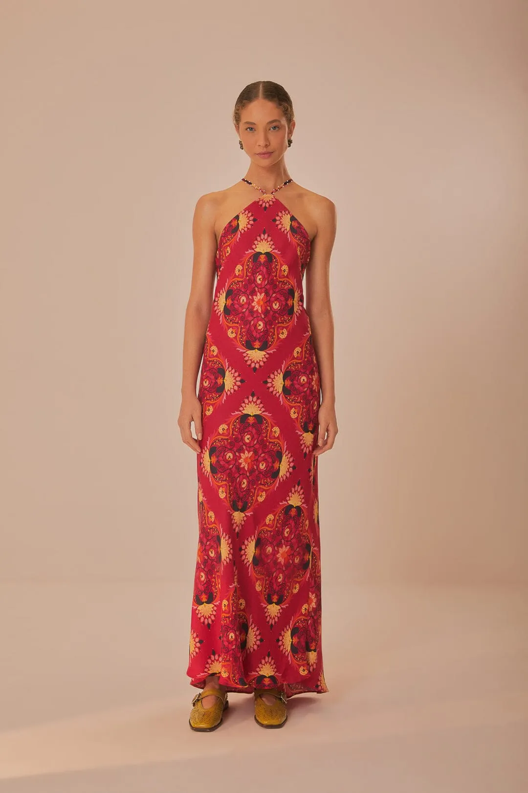 Pink Luize Sleeveless Maxi Dress
