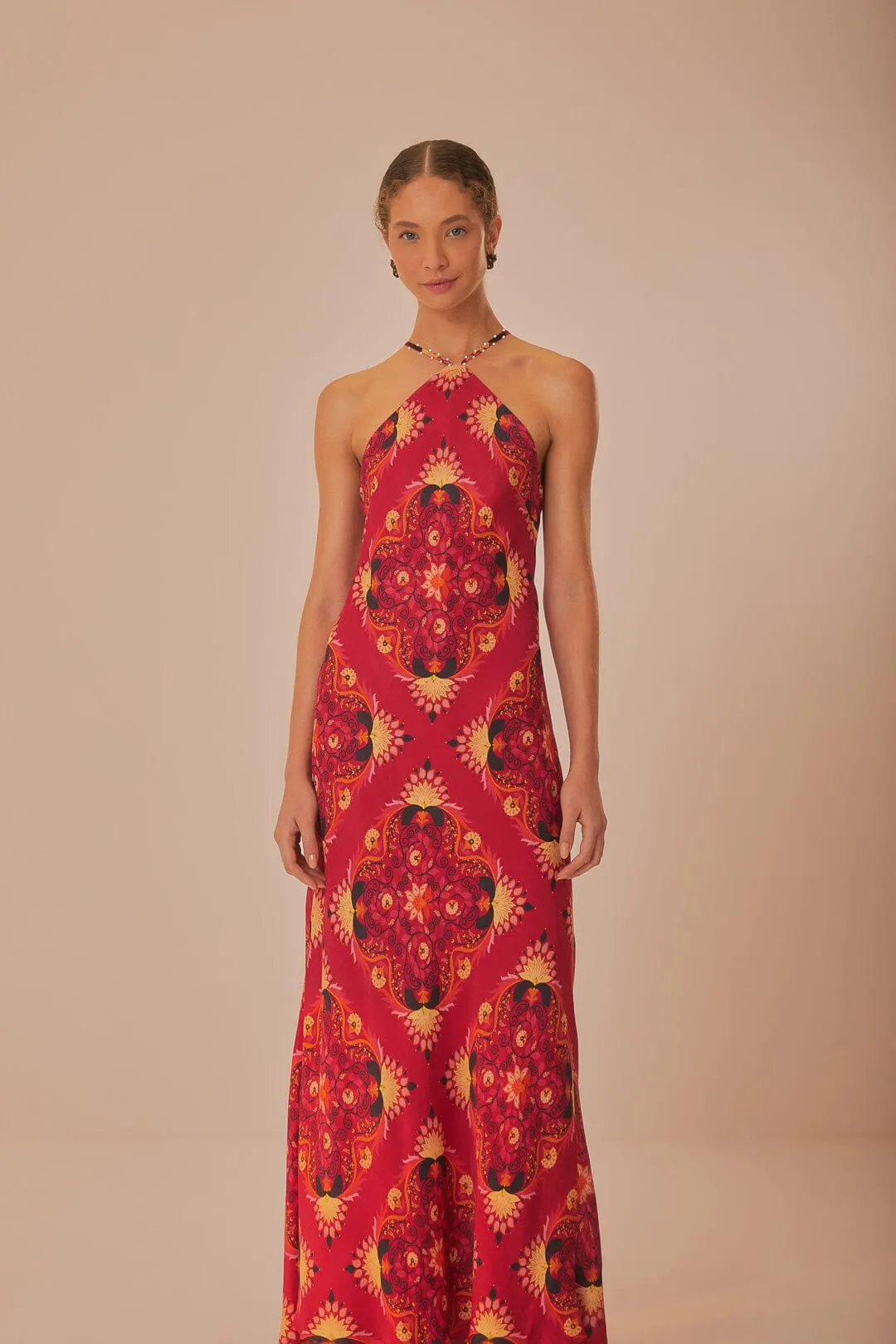 Pink Luize Sleeveless Maxi Dress