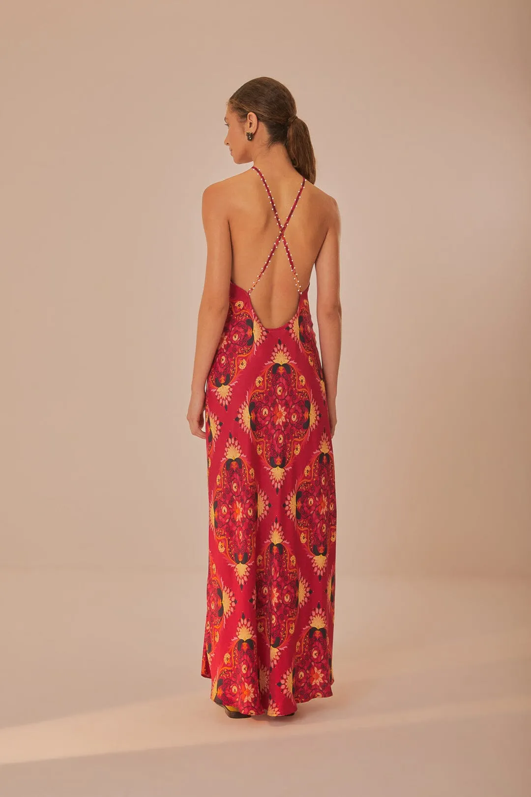 Pink Luize Sleeveless Maxi Dress