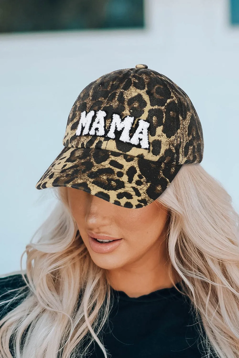 Poppy Lee Lane Women's Leopard MAMA Baseball Cap