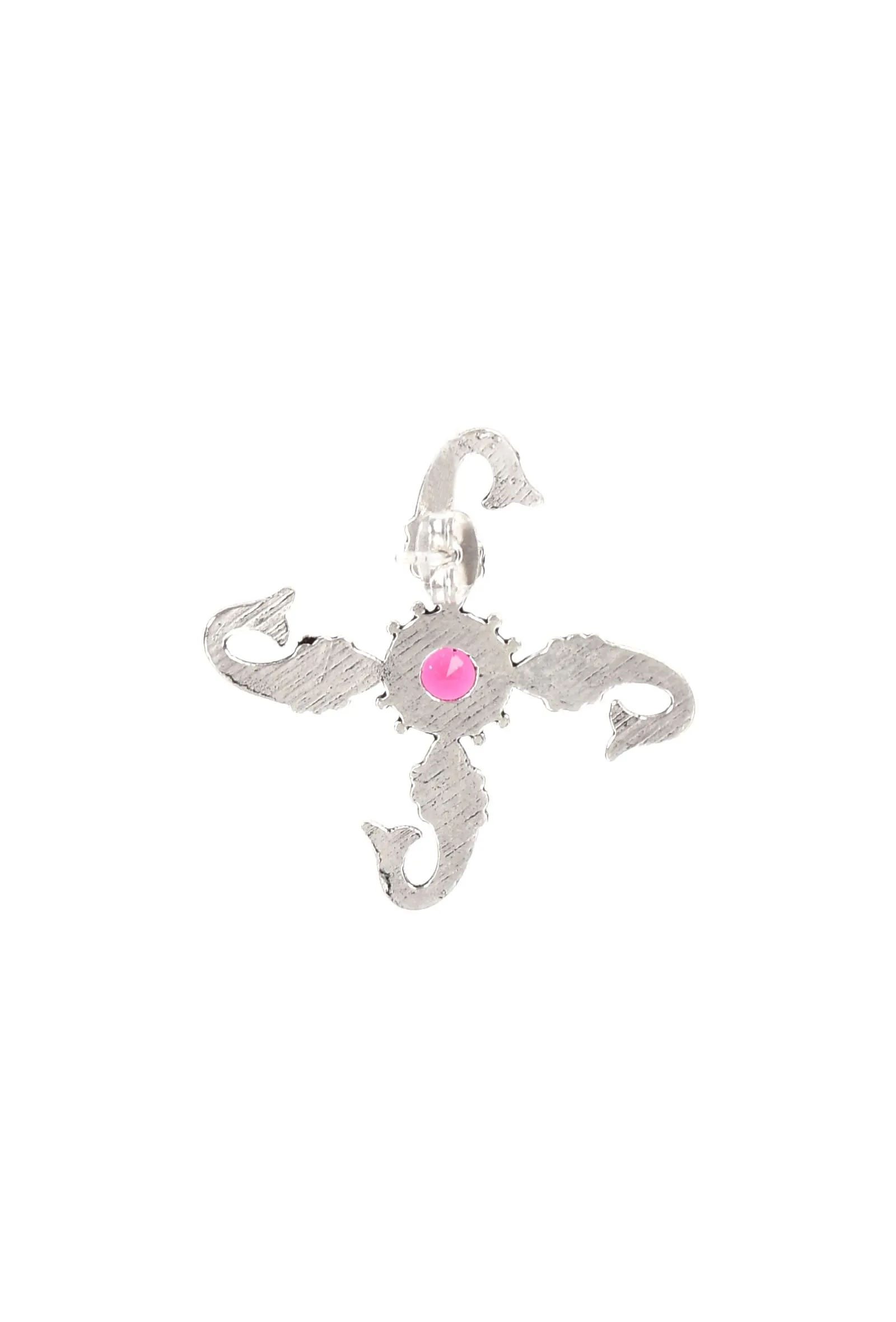 Rose Pink Brass Earrings