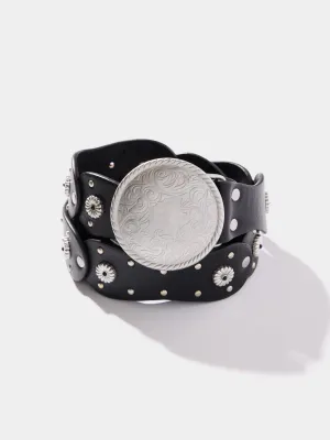 Round Metal Buckle Belt