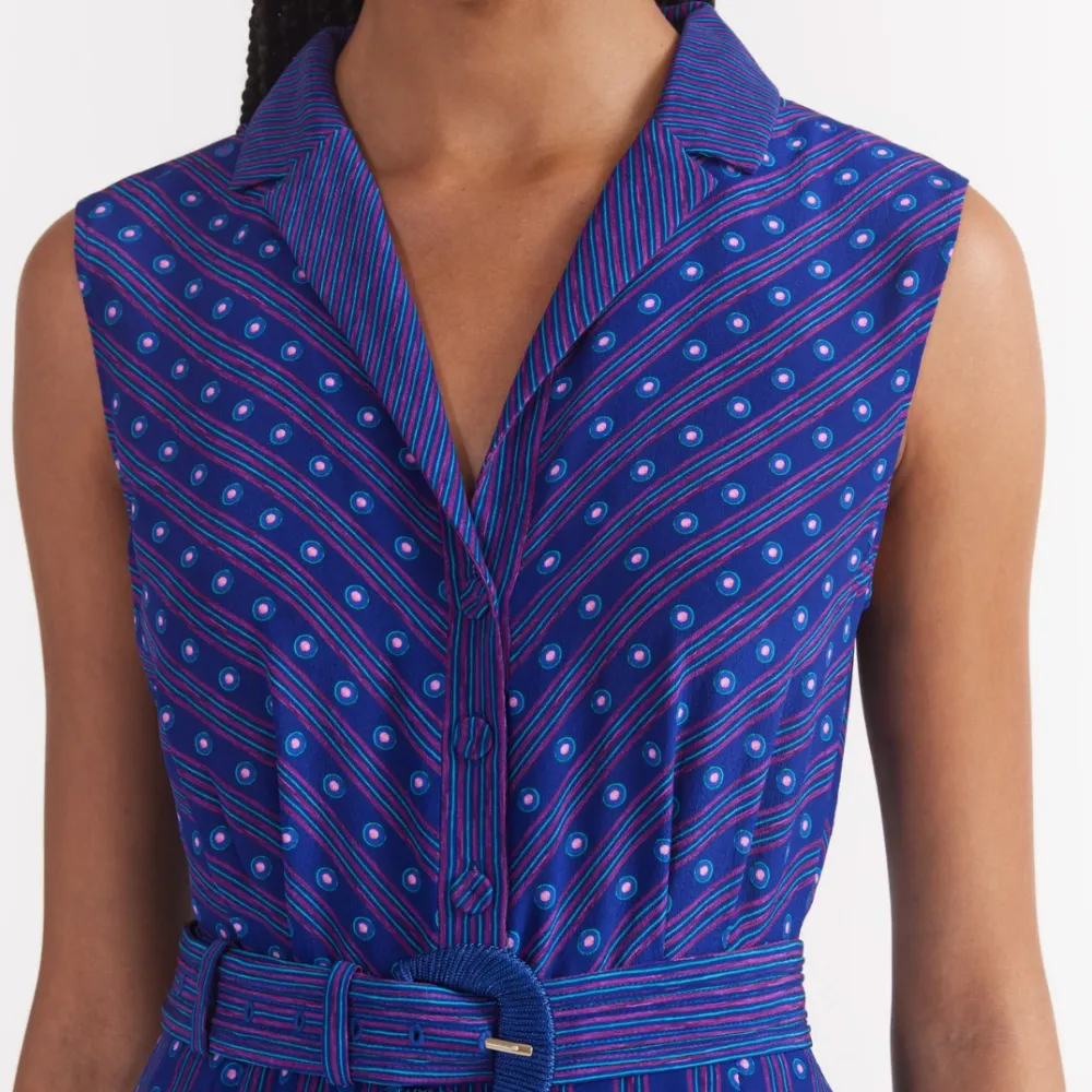 Saloni Arya Dress - Polka Indigo
