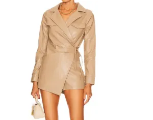 superdown chantel leather romper