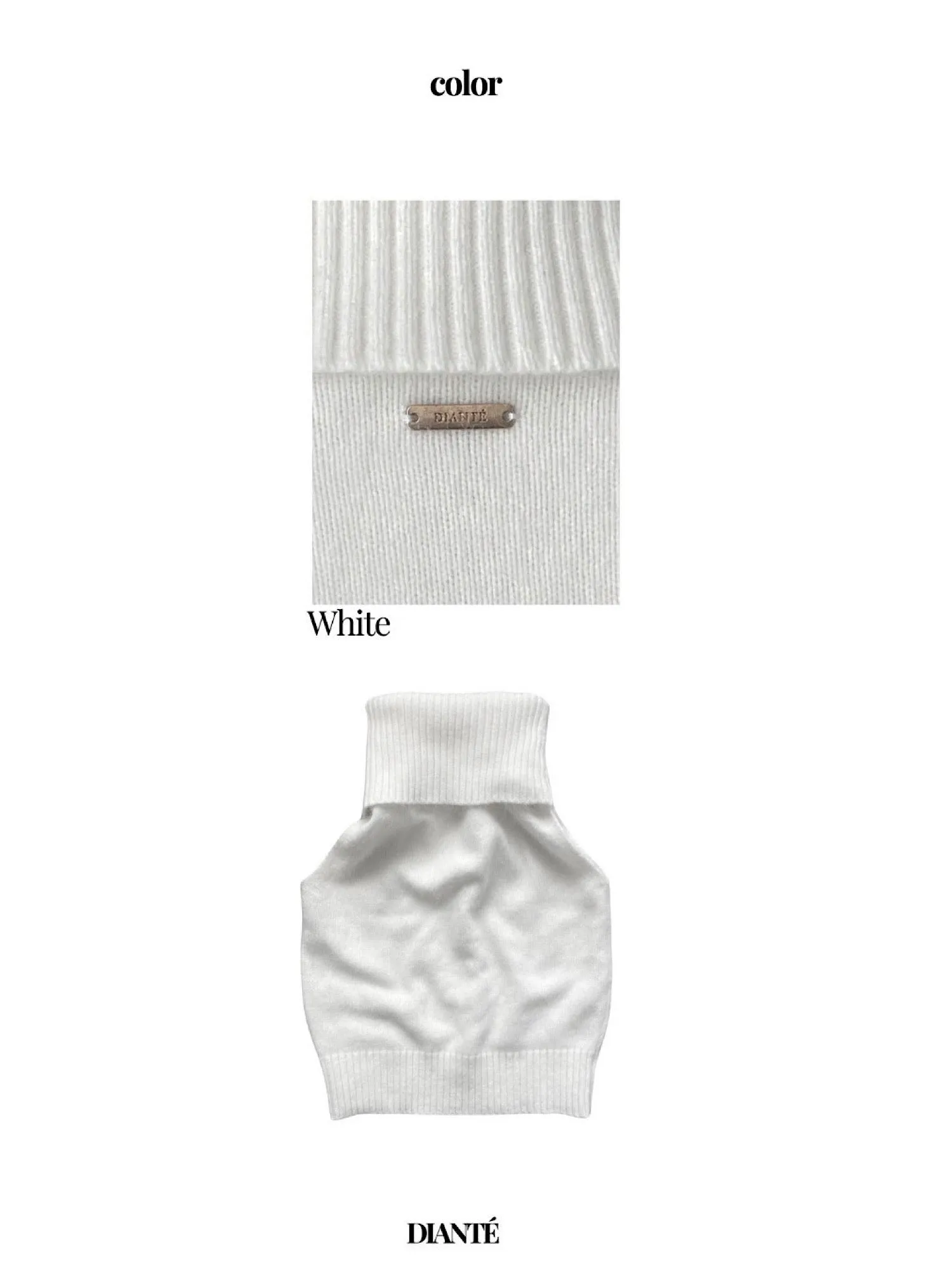Turtleneck sleeveless knit tops