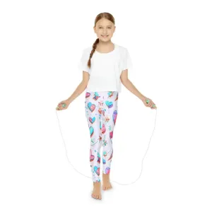 Vibrant Colorful Hearts Leggings for Kids