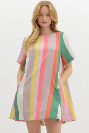 Vibrant Dreamer Dress - Green Latte