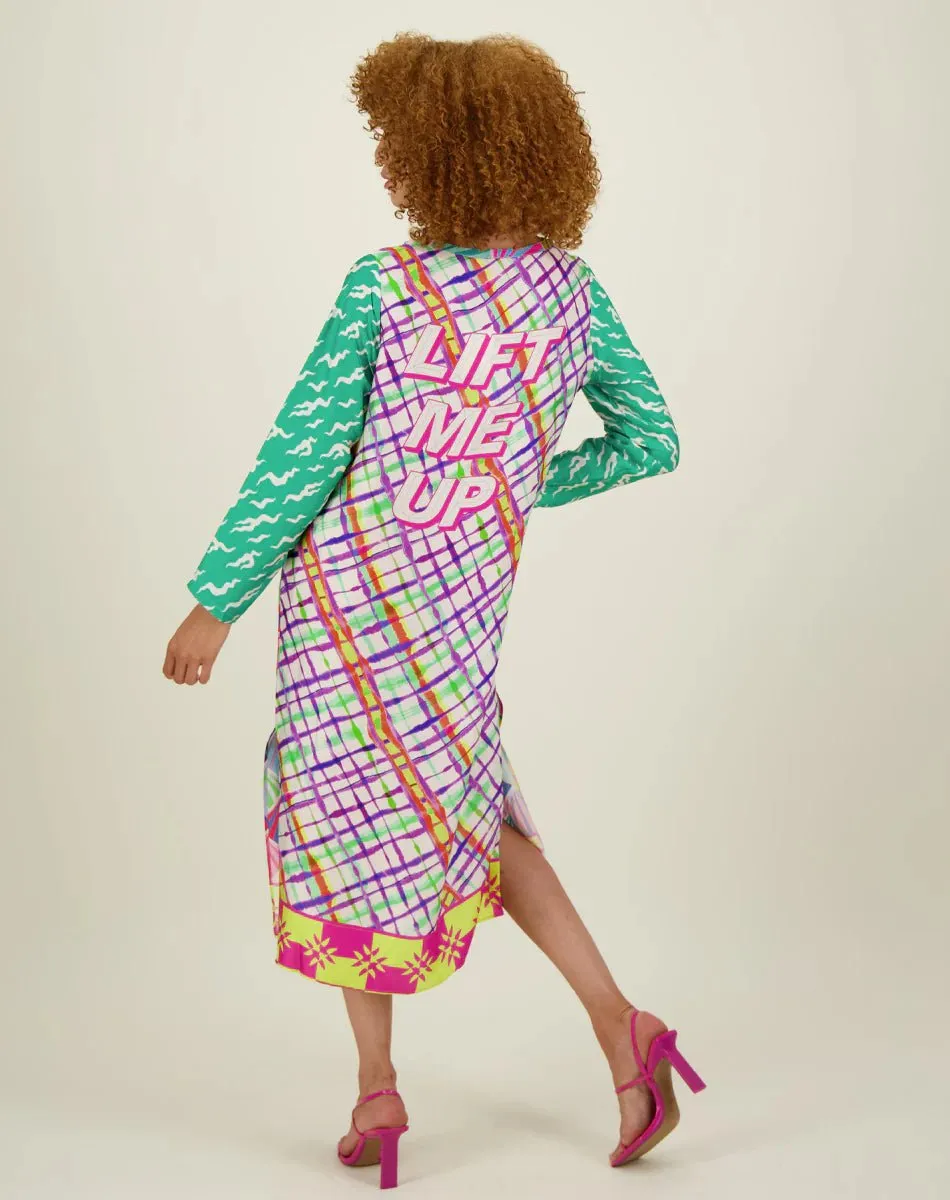 Violet Printed T-Shirt Dress