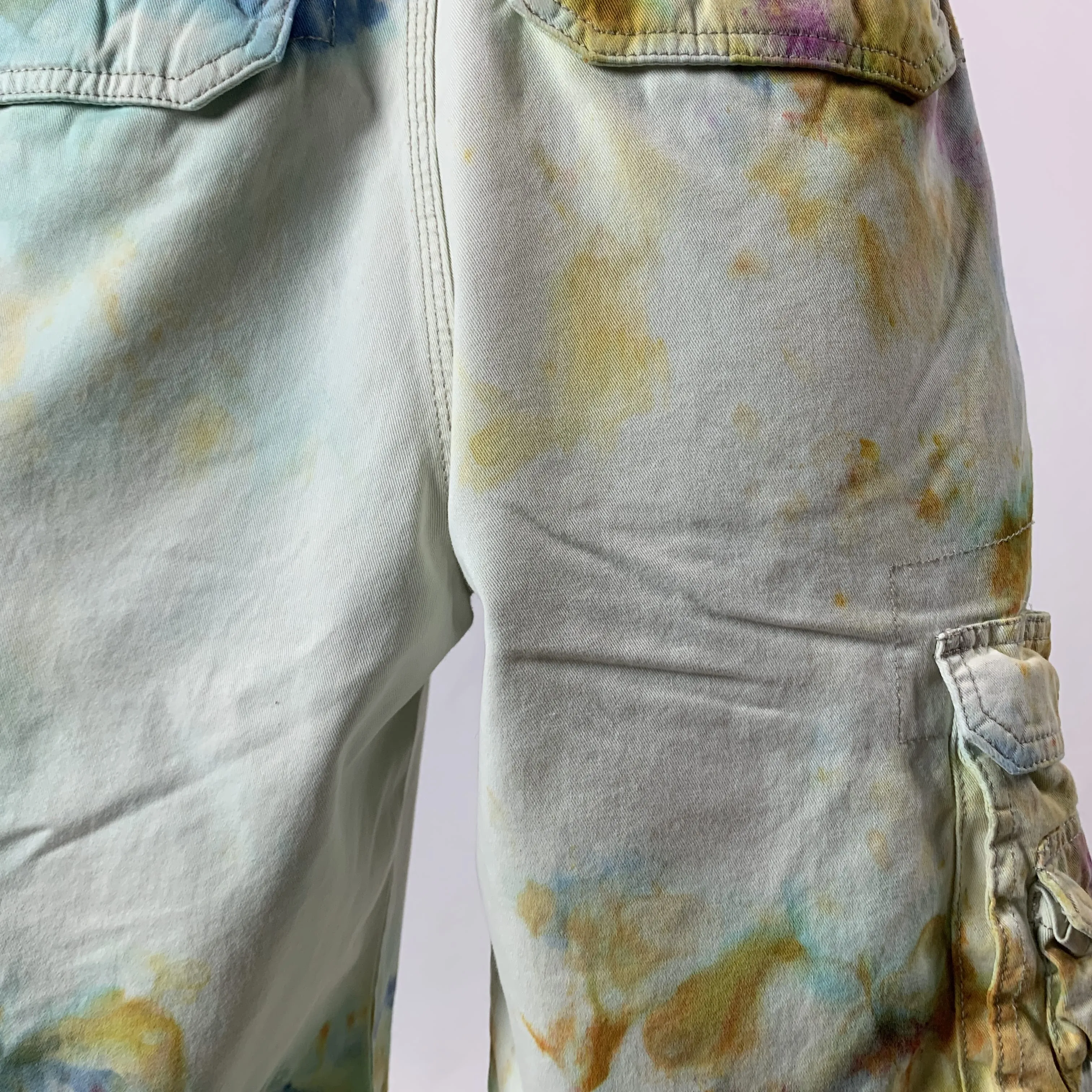 Watercolor Wash | Cargo Shorts | 31” waist