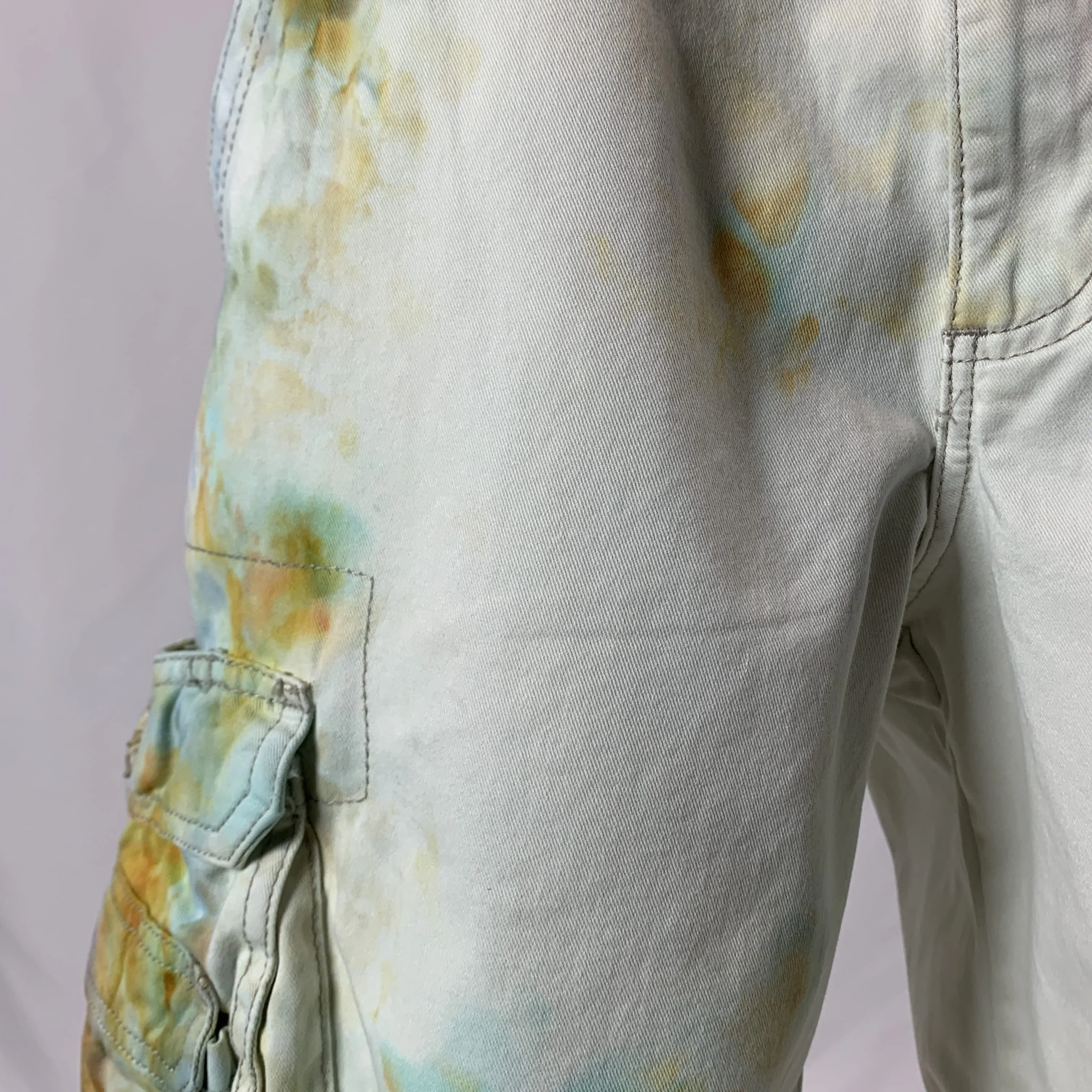 Watercolor Wash | Cargo Shorts | 31” waist