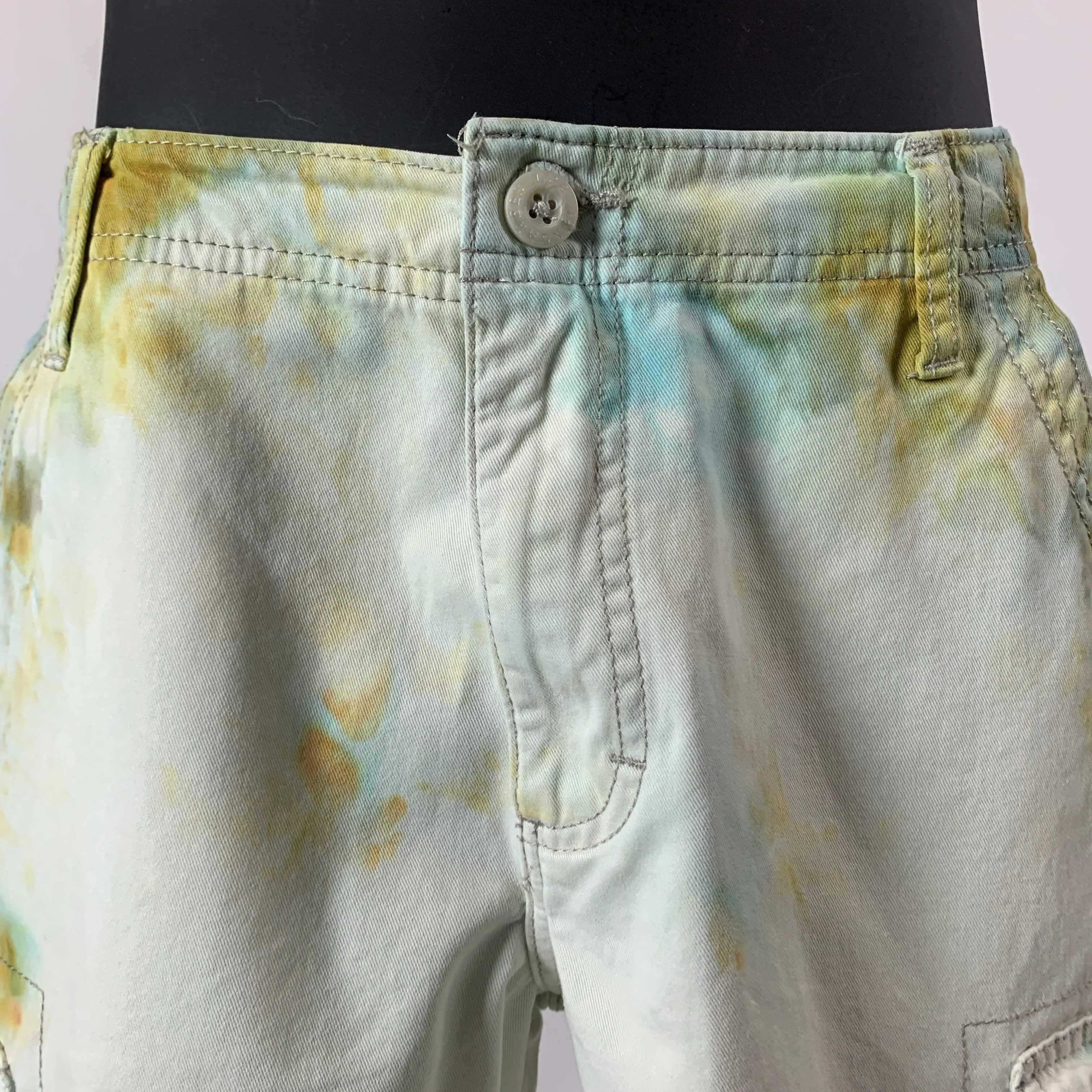 Watercolor Wash | Cargo Shorts | 31” waist