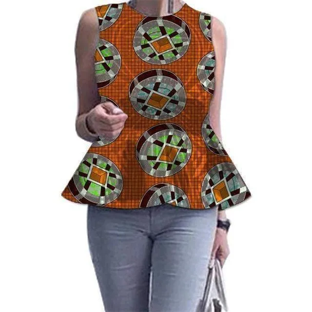 Women Dashiki Tops, Sleeveless African Women Tops, African Women Clothing