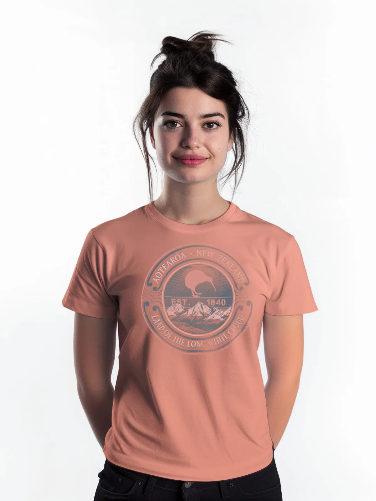 Womens New Zealand T Shirt - Kiwi Crest