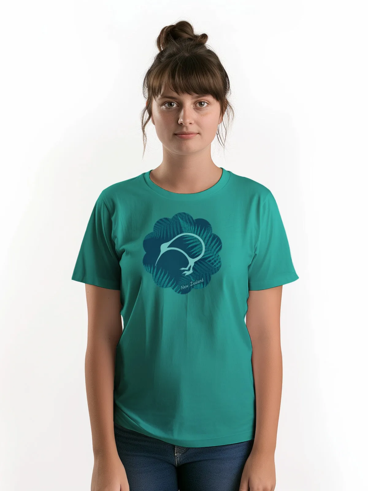 Womens New Zealand T Shirt - Kiwi Ferns